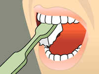 How to brush step 3.