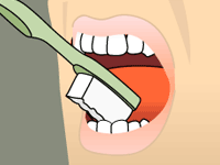 How to brush step 4.