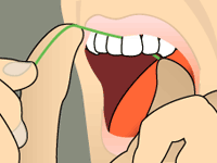 How to floss step 4.