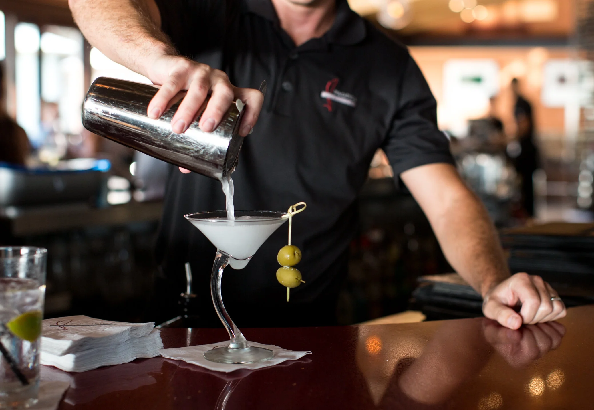Martini at the bar