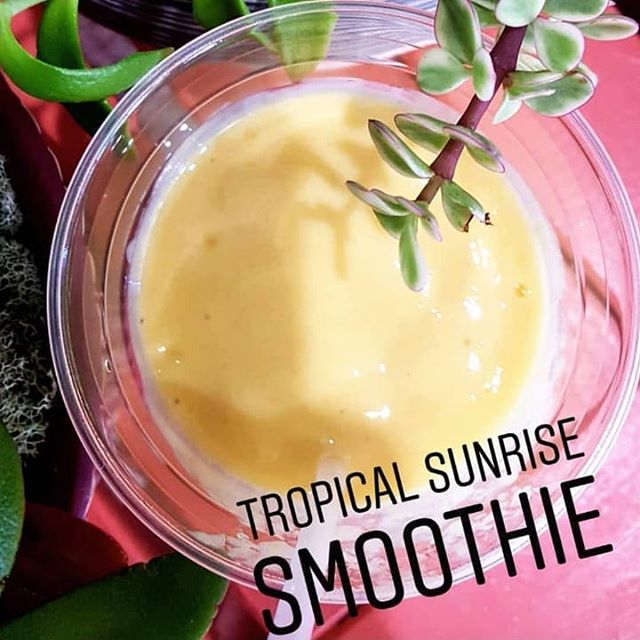 Our Tropical Sunrise Smoothie is loaded with goodness!!! Made with mangos, pineapple, bananas, honey, orange juice and a little bit of milk! Yum!!! 💙🍌🍍
.
.
.
#atthemarket&nbsp;#northbeachvillage&nbsp;#breakersave#breakersavenue&nbsp;#fortlauderdal