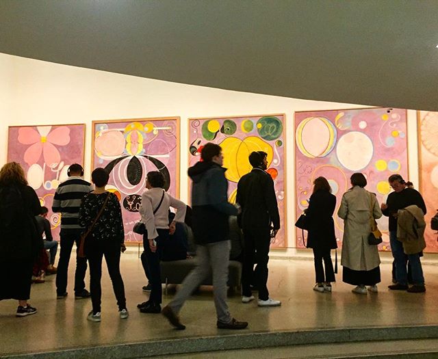 24 hours in NYC for a birthday party, a meeting, and an artist date with an unmissable show at the @guggenheim.  #hilmaafklint...mind blown.  So get this:  over 1000 abstract works painted from 1906-1922 &mdash; long before abstraction was thought to