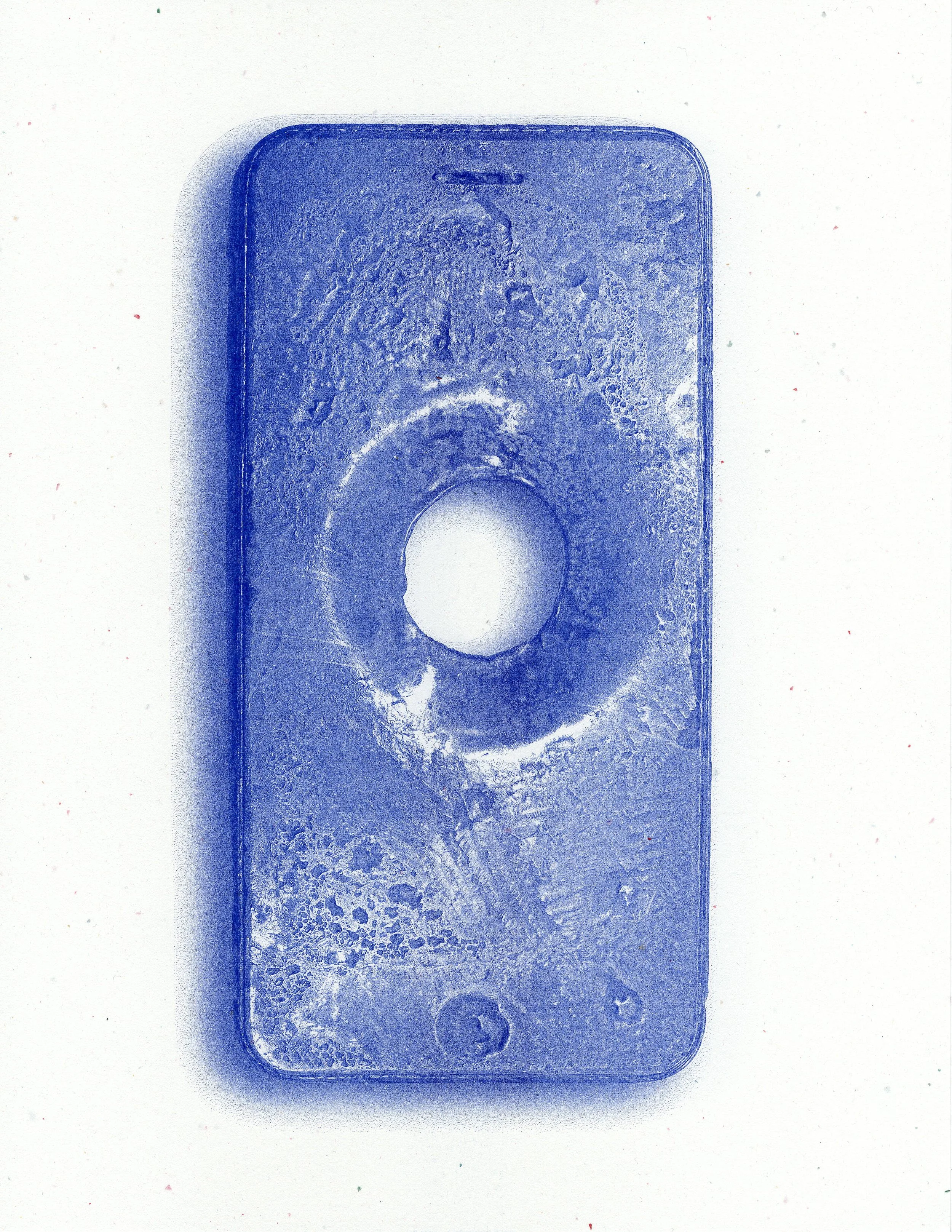 Bismuth Phone risograph print