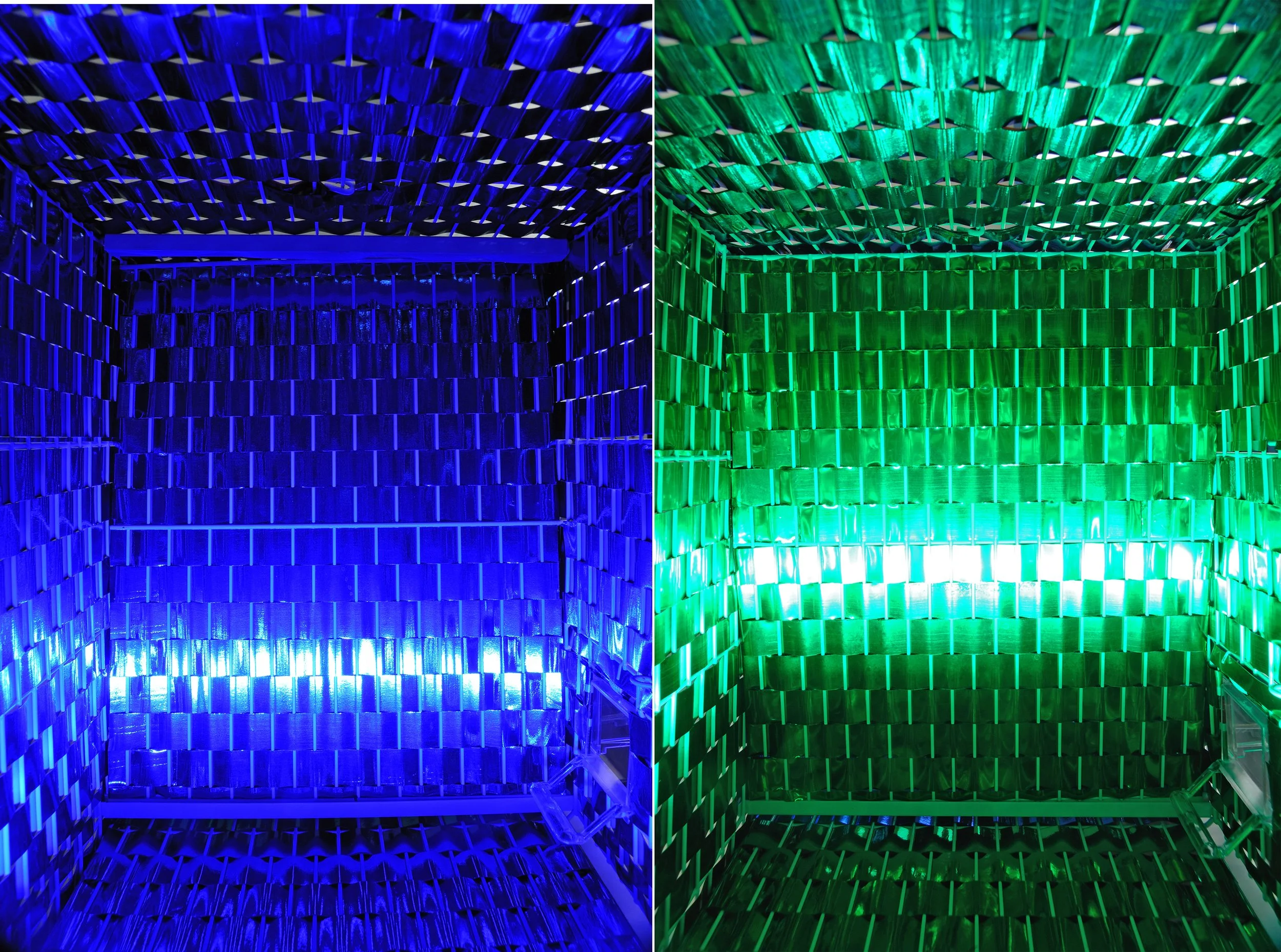 Inside View | Green/Blue Breeding Cage | 2017 | Merged interior view