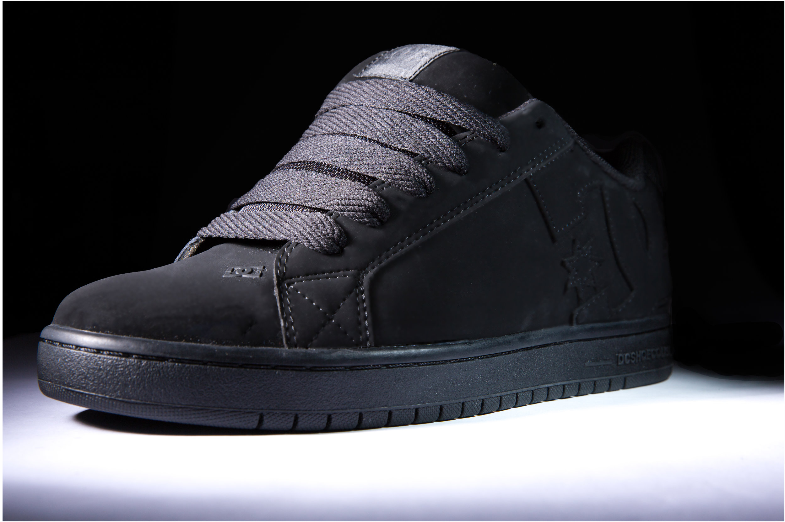 DC shoes in dark field