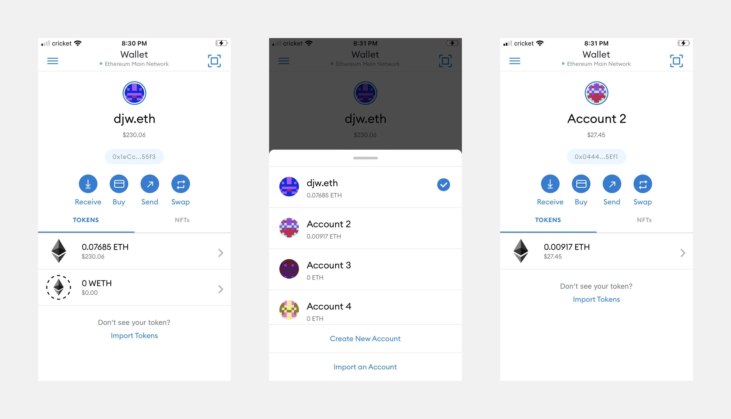 Dana J. Wright, Product Designer - Metamask Wallet Flow