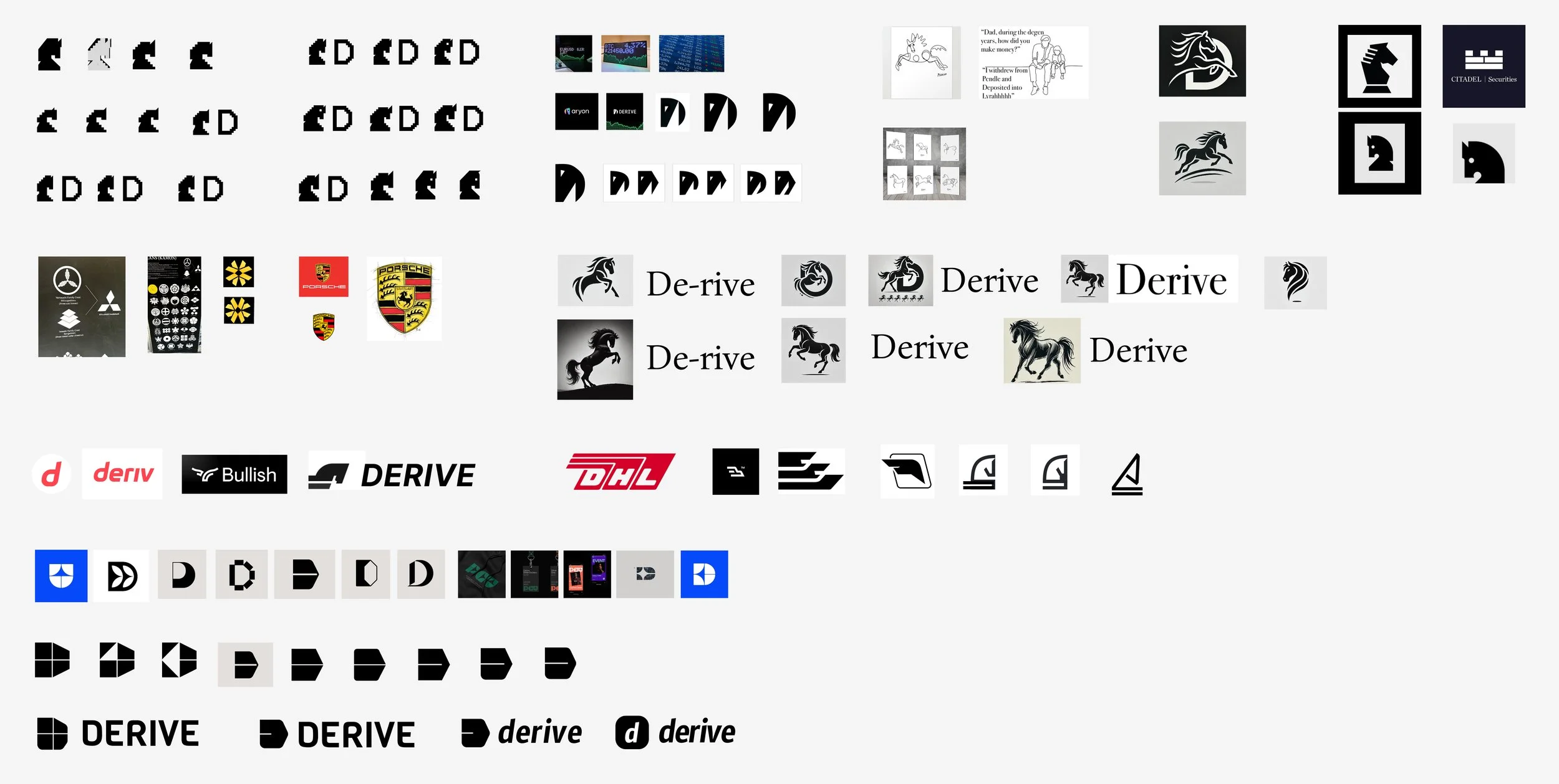 Dana J. Wright, Product Designer - Derive.xyz - crypto logo design ideation