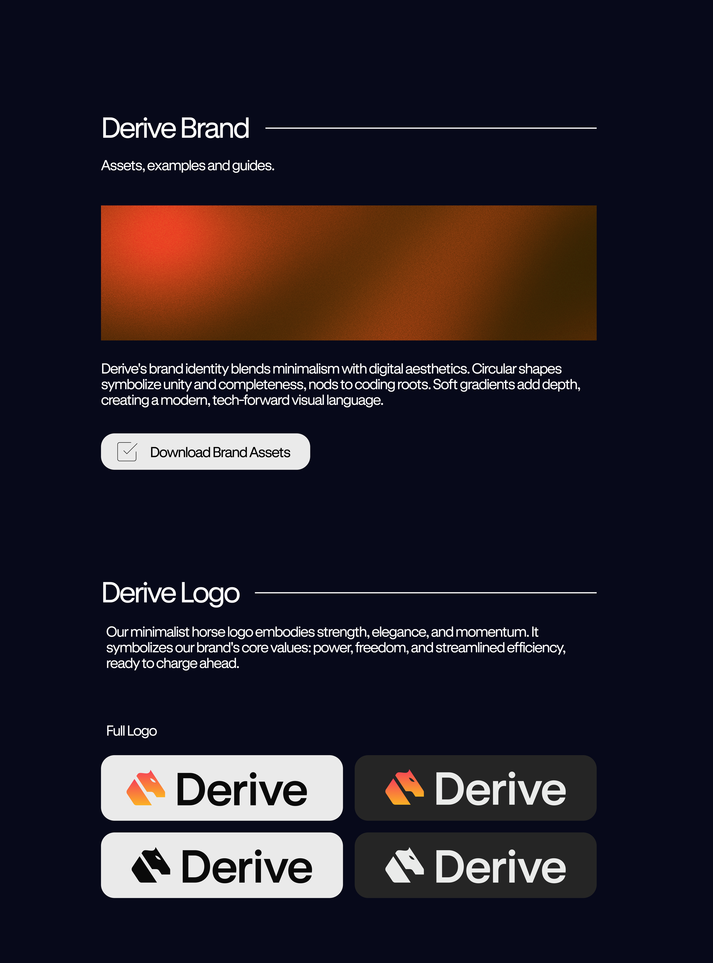 Dana J. Wright, Product Designer - Derive.xyz - Brand Guide 1