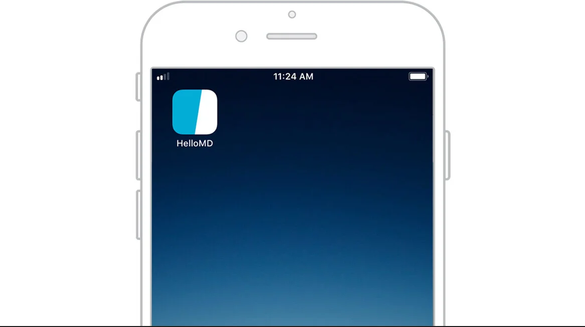 Dana J. Wright, Product Designer made this mobile app for helloMD