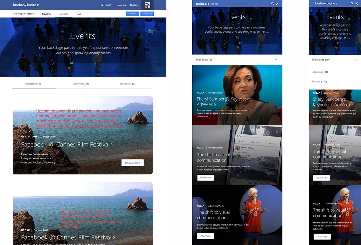 Dana J. Wright, Product Designer at facebook made these event card components