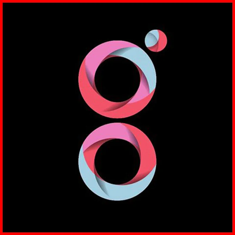 Dana J. Wright, Product Designer made this ribbon-shaped g for facebook