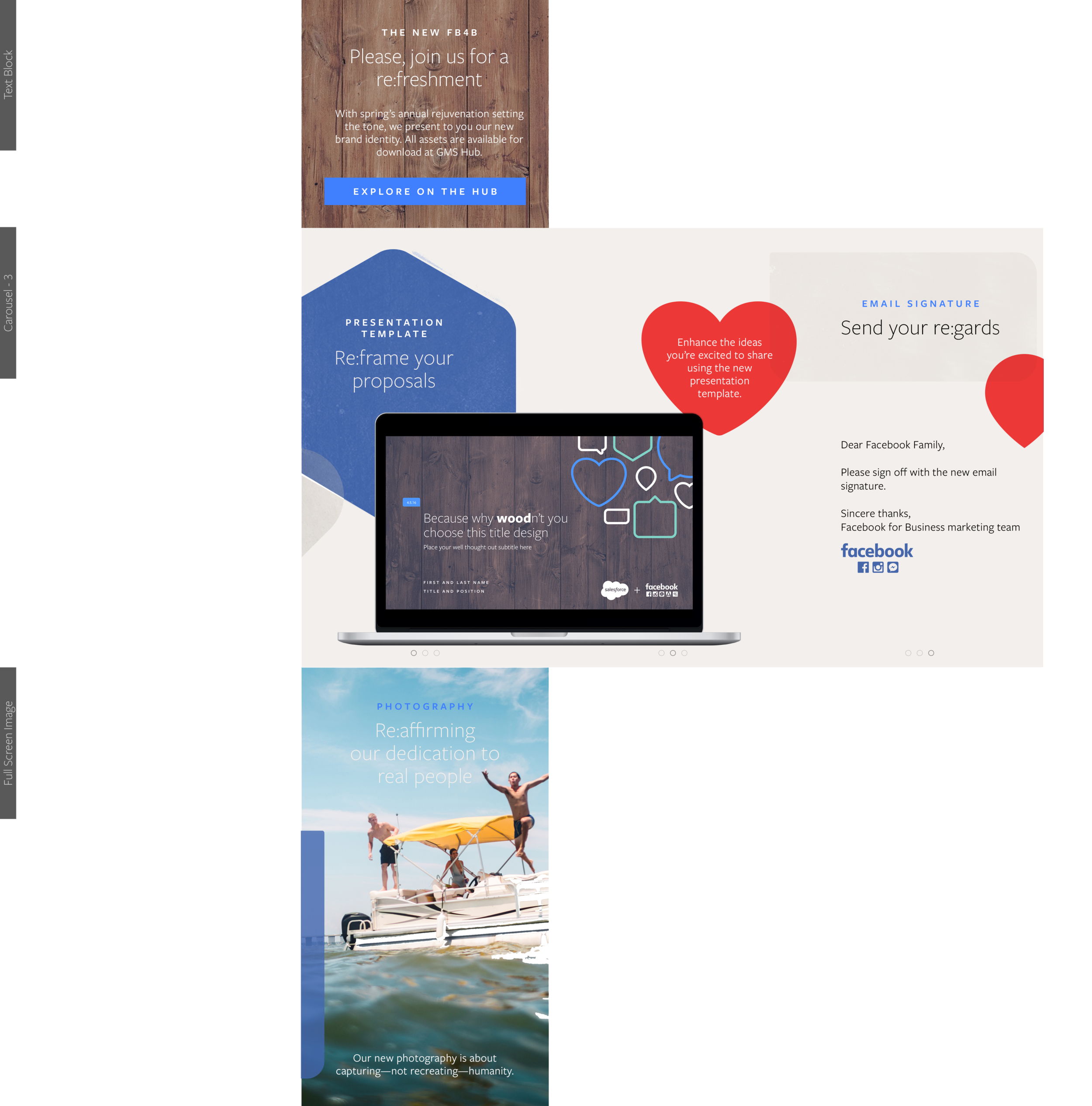 Dana J. Wright, Product Designer made this landing page for facebook