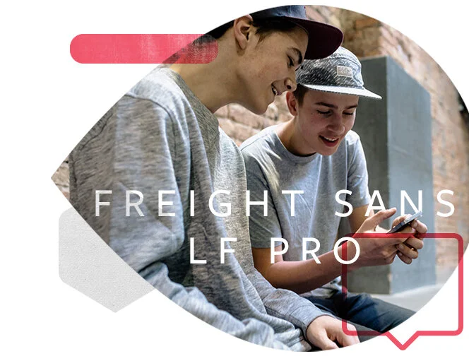 Dana J. Wright, Product Designer made this freight sans font design for facebook