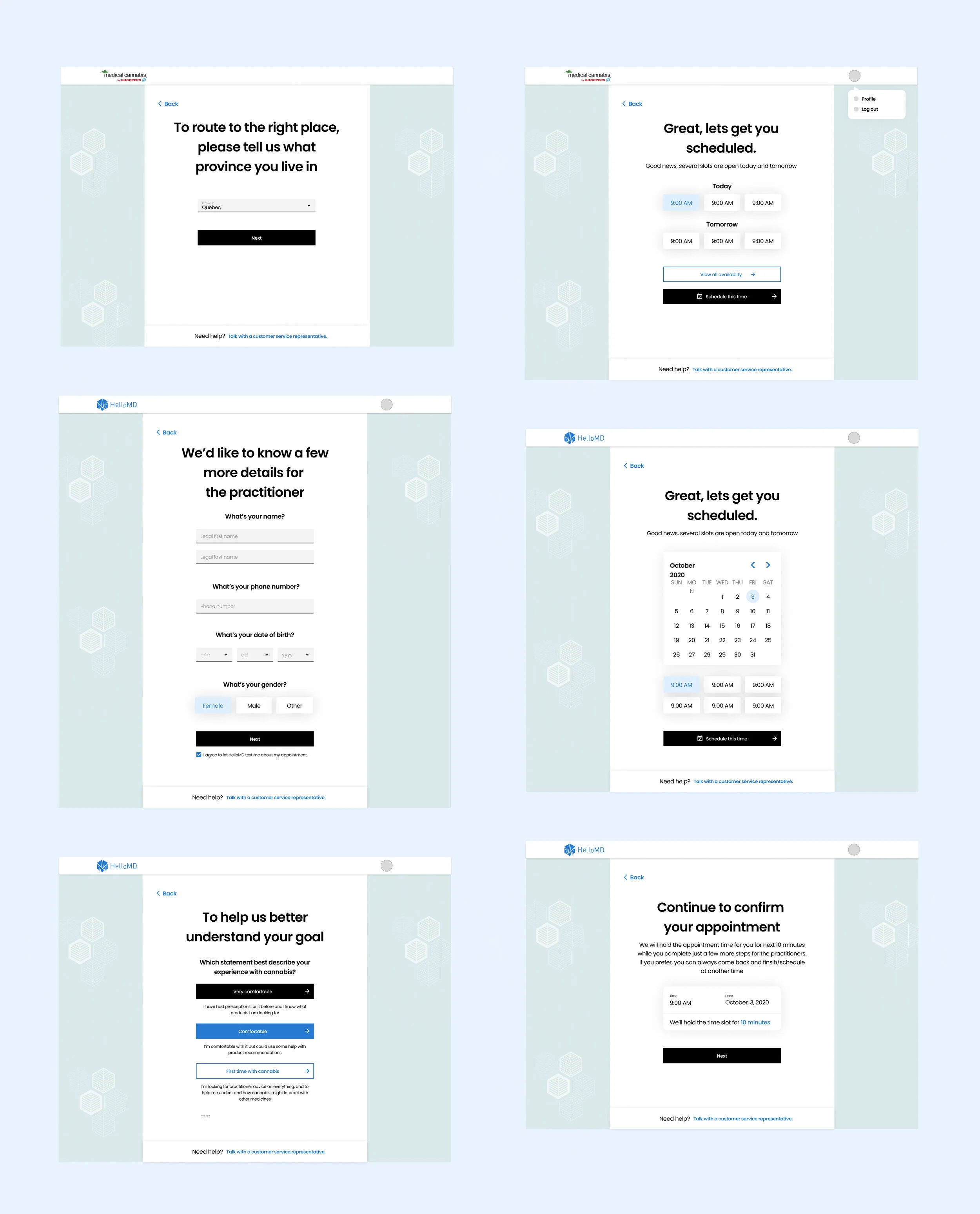 Dana J. Wright, Product Designer made this partner clinic for hellomd