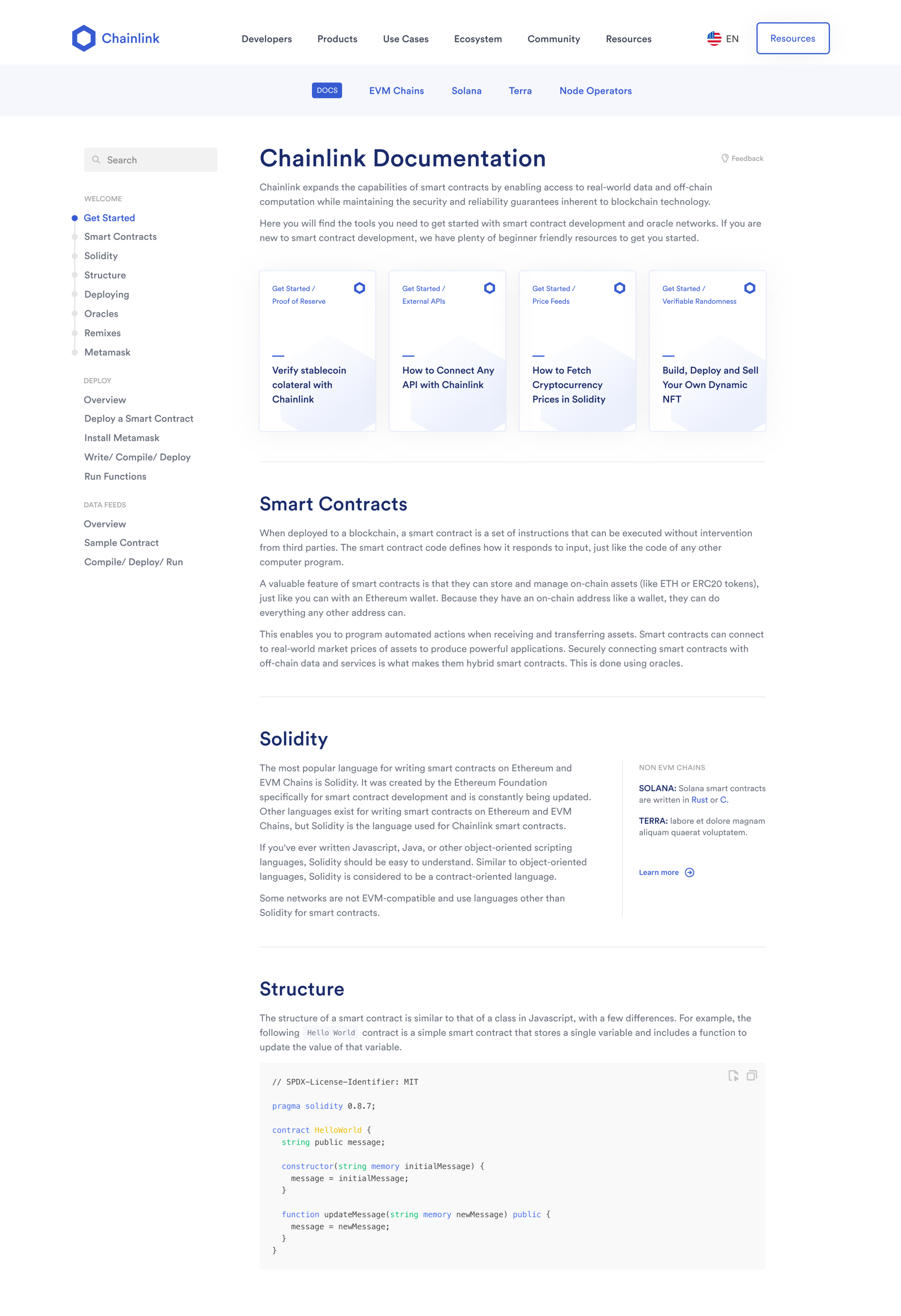 Dana J. Wright, Product Designer - Chainlink Documentation Page Layout 1