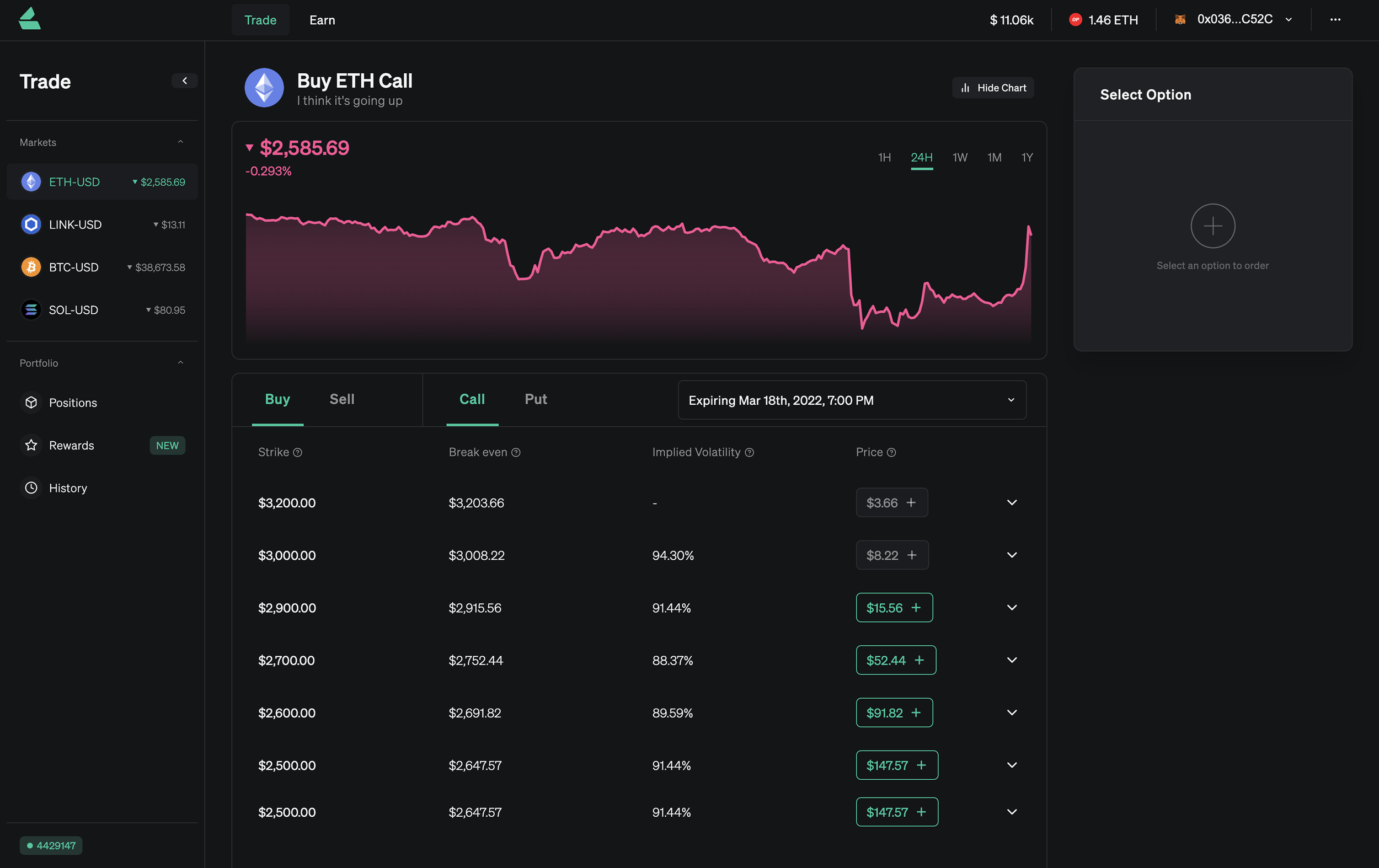 Dana J. Wright, Product Designer - Lyra v1 Updated Trade Page