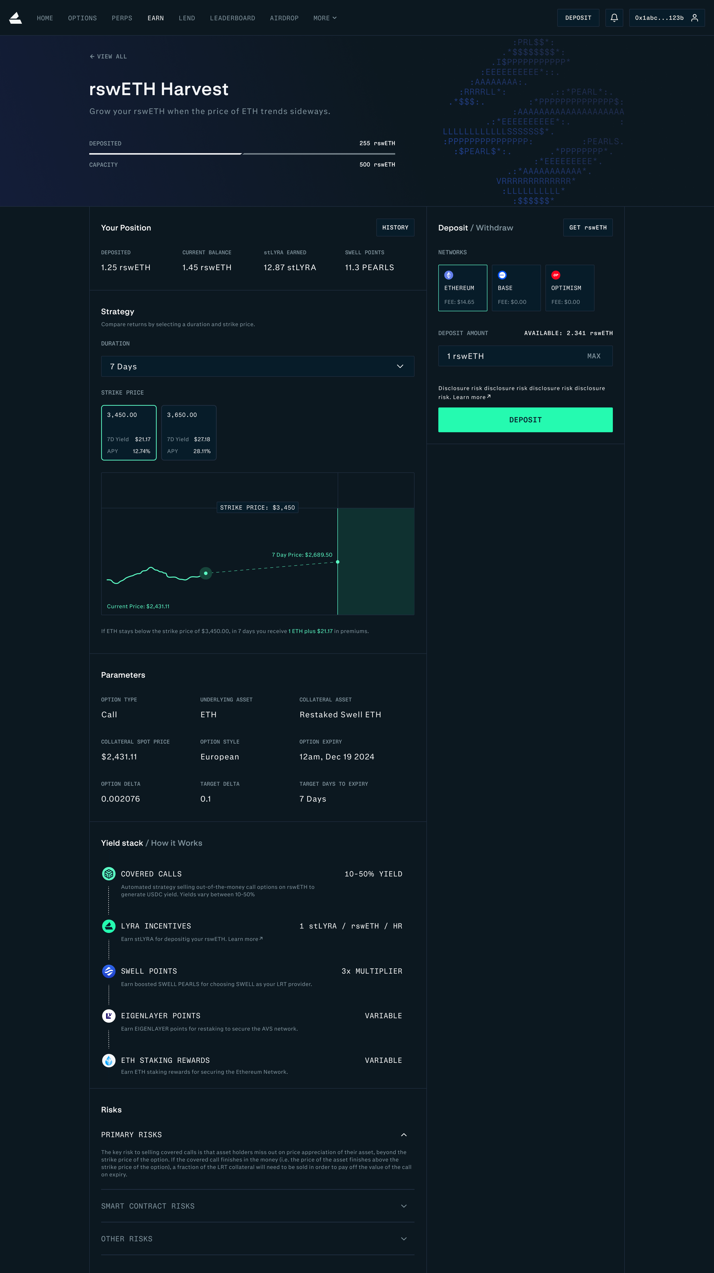 Dana J. Wright, Product Designer - Lyra Finance DeFi Strategy Vault Second Approach