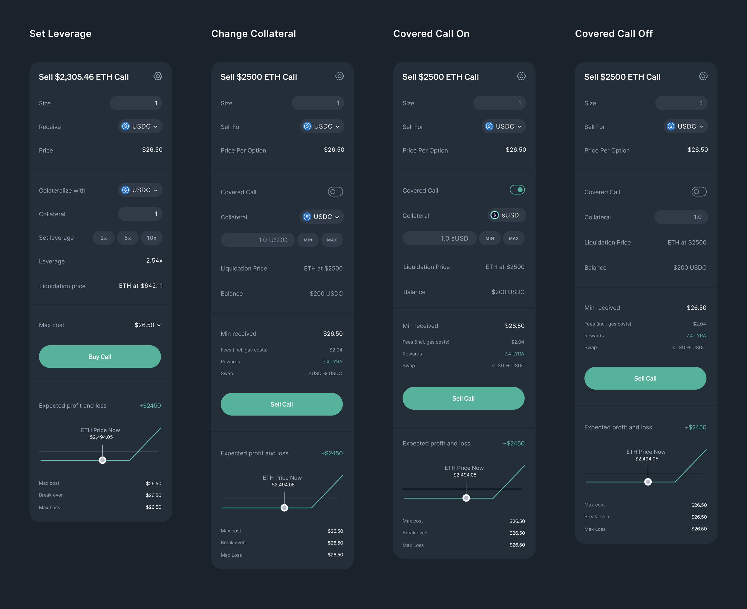 Dana J. Wright, Product Designer - Lyra Avalon Options Trade Form