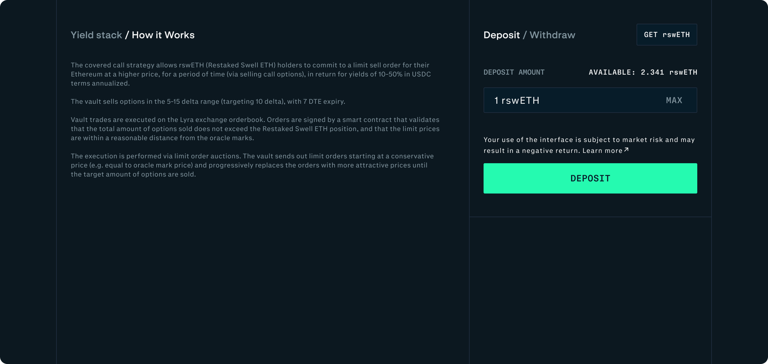 Dana J. Wright, Product Designer - Lyra Finance Defi Yield Vault, How it Works