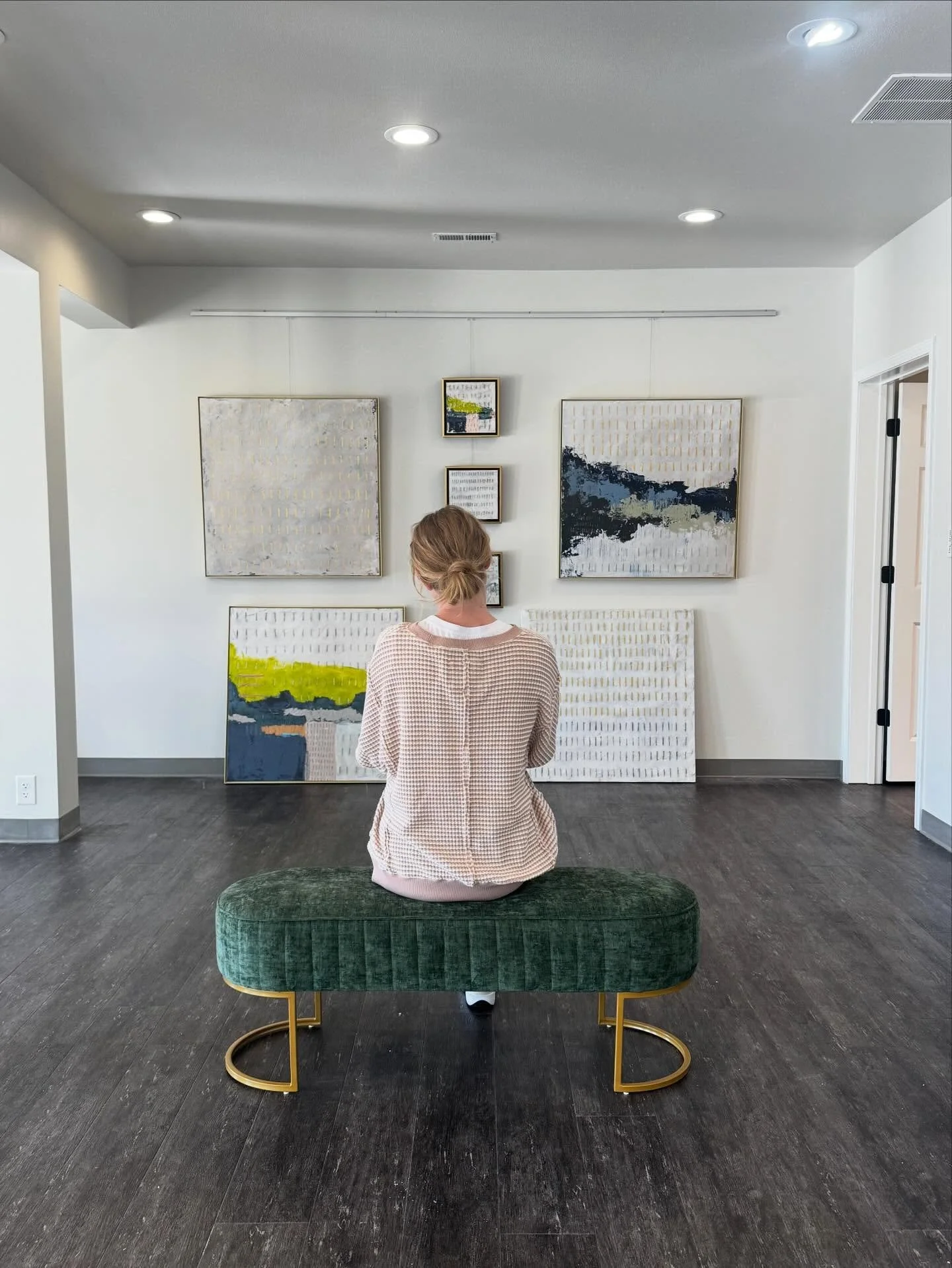 🥰🥰🥰 Hanging art in my own gallery space. What. A. Dream. 

Staring at this series and contemplating spiritual warfare. It&rsquo;s been coming up over and over lately and there&rsquo;s always a reason for that. Never a coincidence. Reminding even m