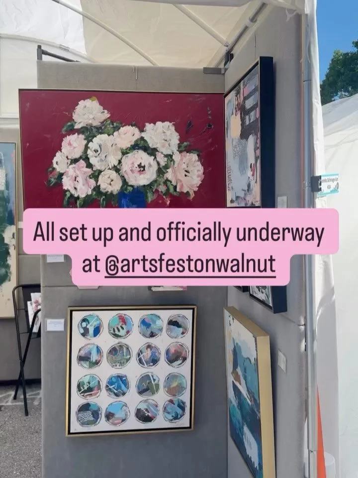 Today was packed and so much fun at @artsfestonwalnut! I did not touch my camera after this opening moment but you won&rsquo;t see a handful of these originals again as they found owners! 🙌 One more day of fun tomorrow. Come on out 10-5 booth 24.