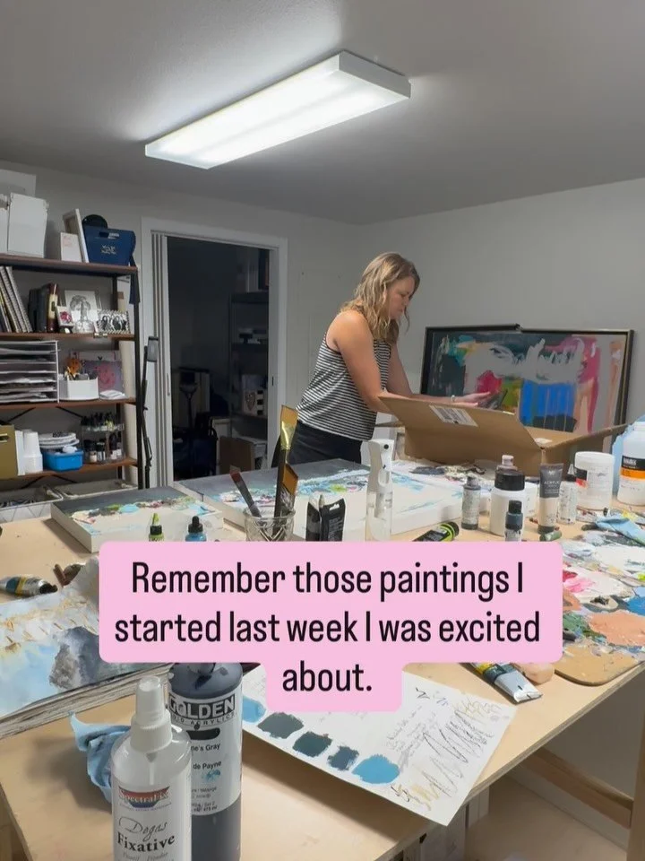 Not me over here finishing up paintings last minute to take to a show. 🤫🤫 

Art In The Park CoMo
Stephens Lake Park June 6&amp;7
Sat 10-6
Sun 10-5