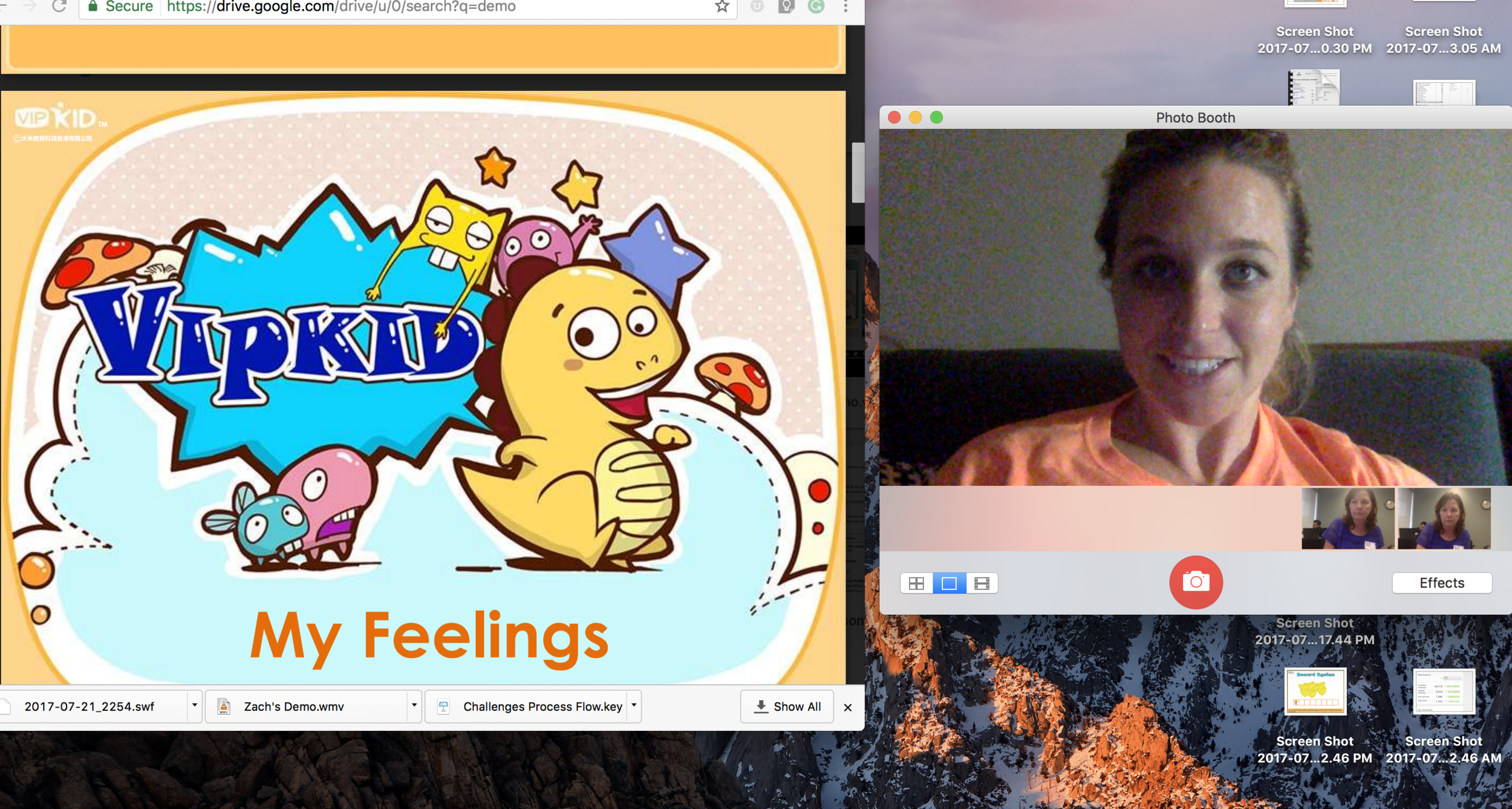 TIP: While Practicing Open up the slides and your web cam to practice your angles before recording. 