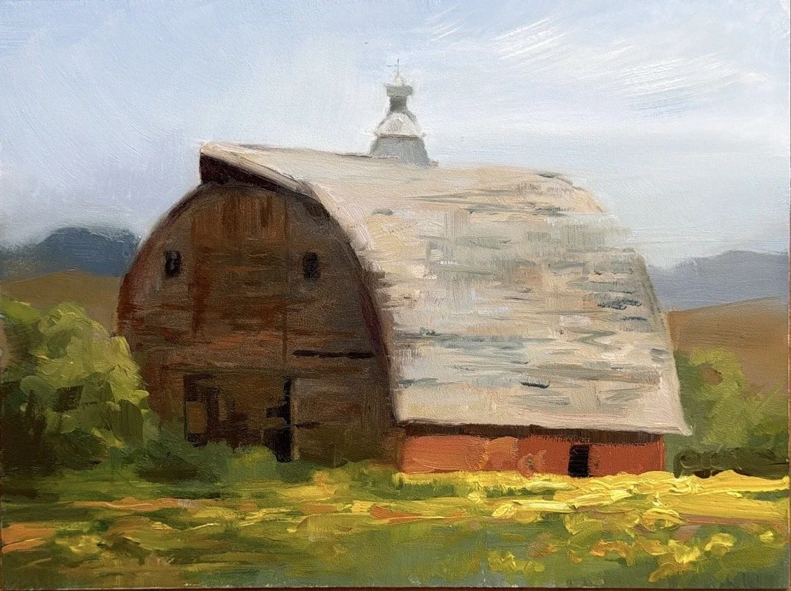 Paradise Barn | 9x12 | Oil on panel 