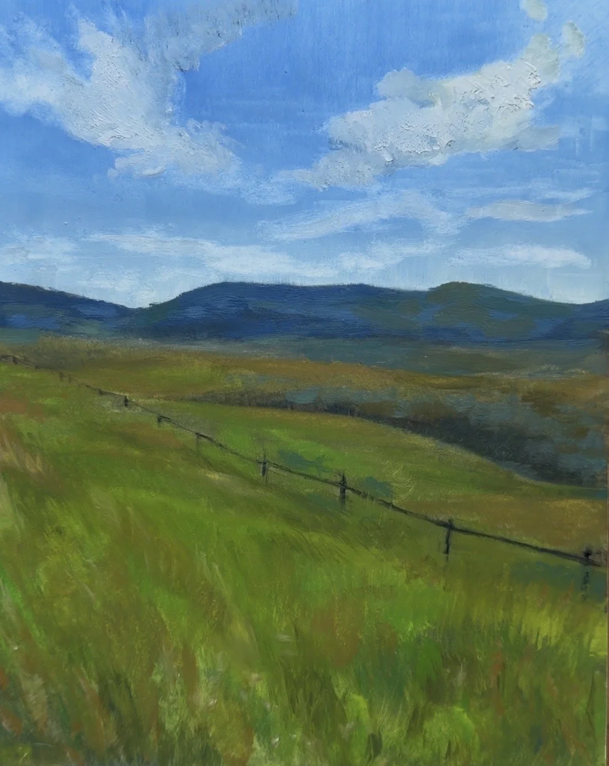 Road to Lander | 8x10 | Oil on panel