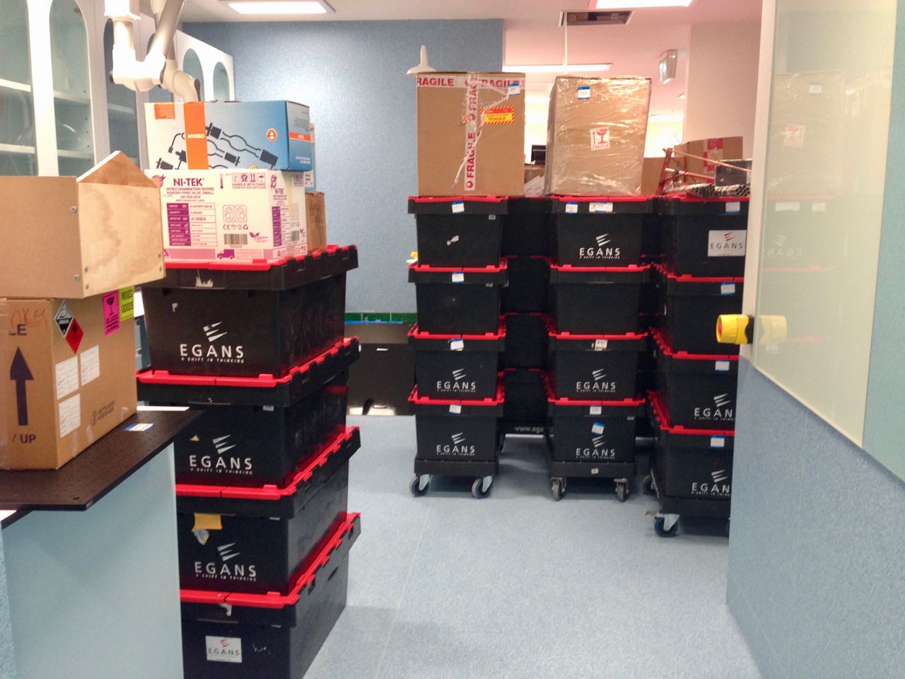 Lots of boxes to be unpacked