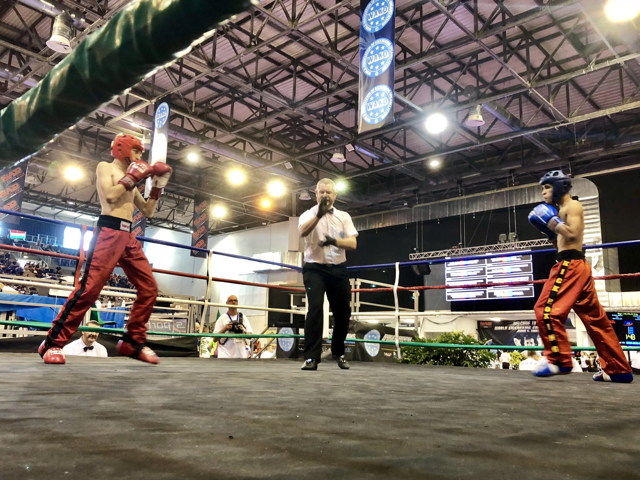 Sensei Geoff referees in World Championships