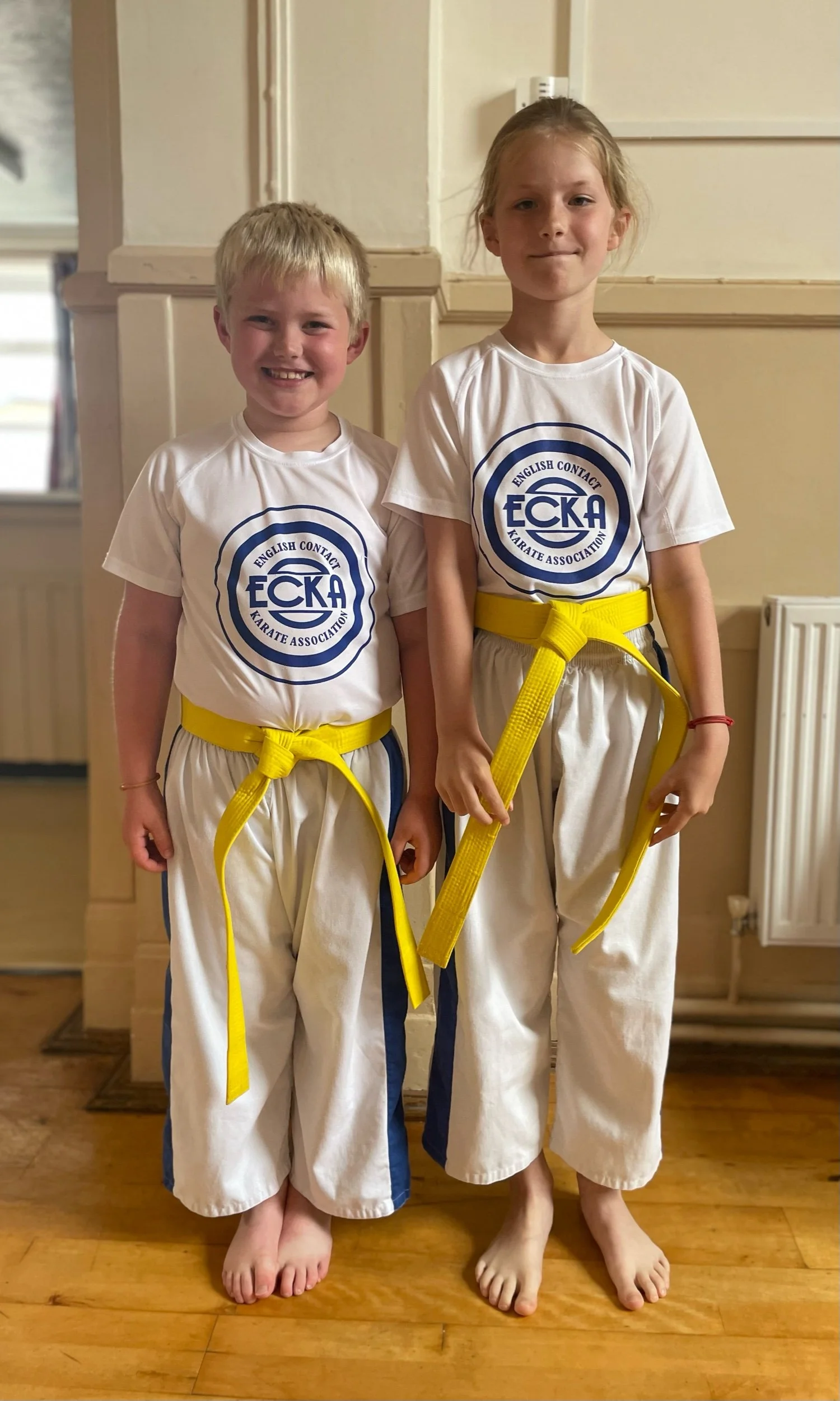 Yellow belts for Izzi and Bash