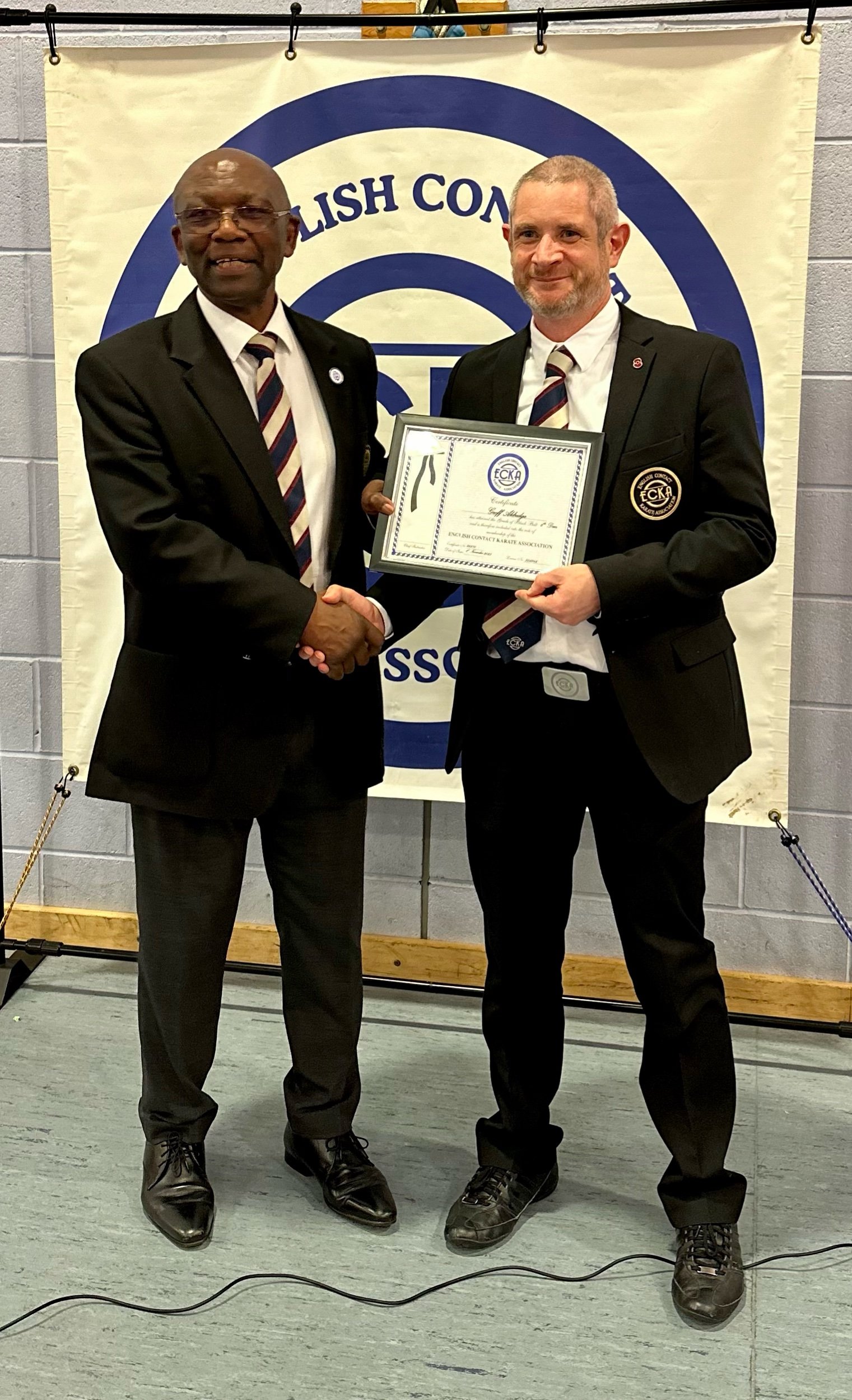 Sensei Geoff awarded 6th dan 