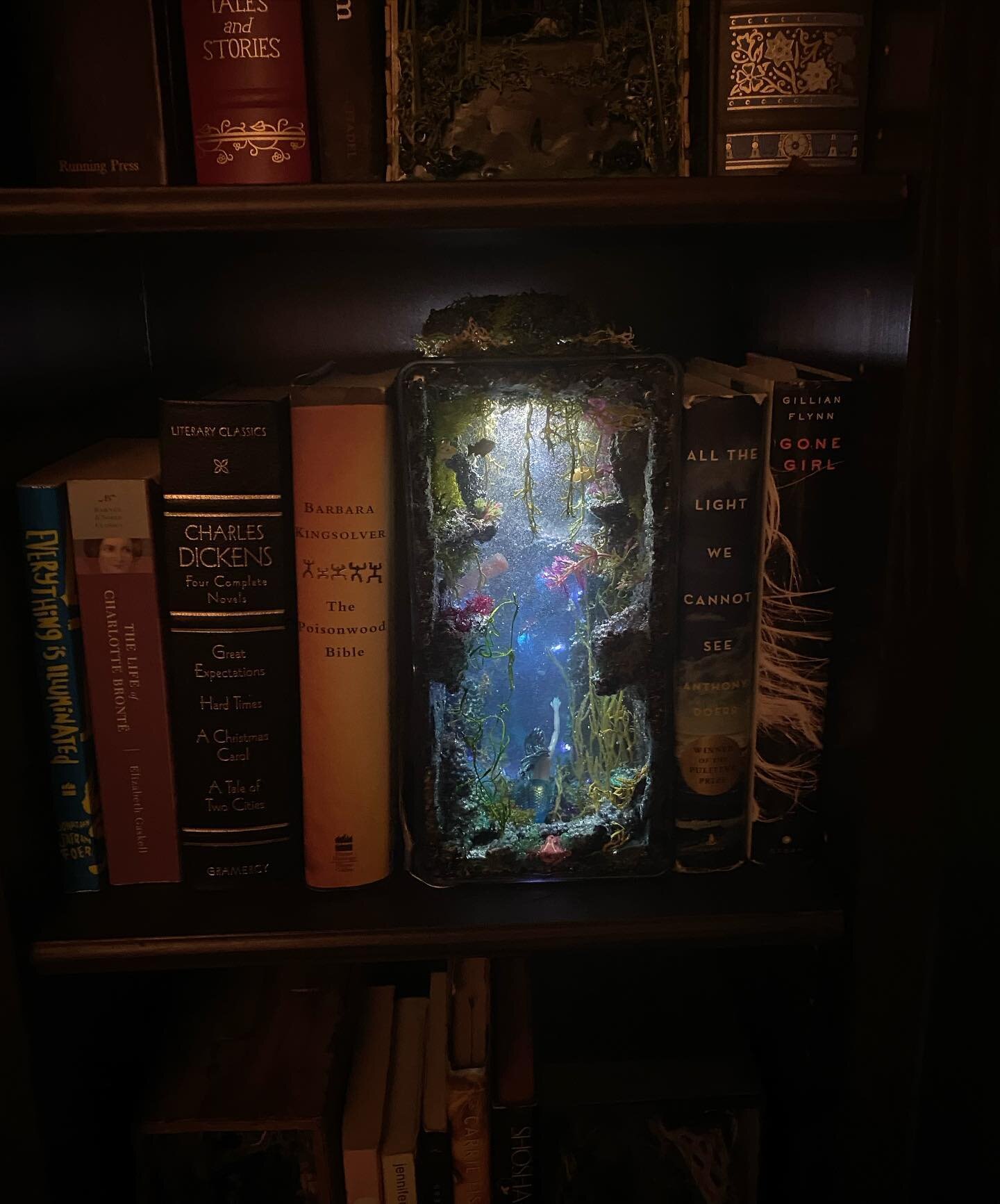 Grotto in the bookshelf 🧜&zwj;♀️ 
#booknook #diorama