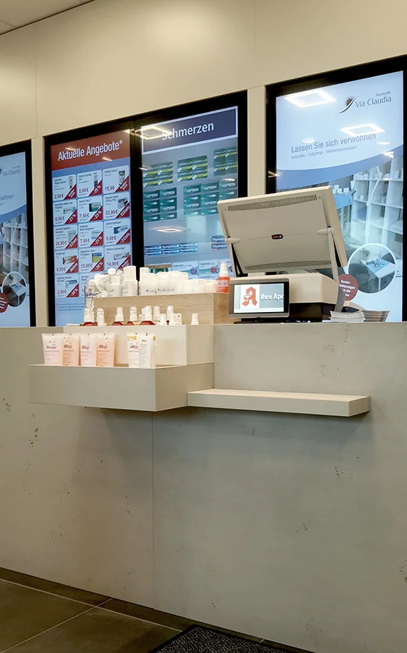 moderne Apothekneinrichtung