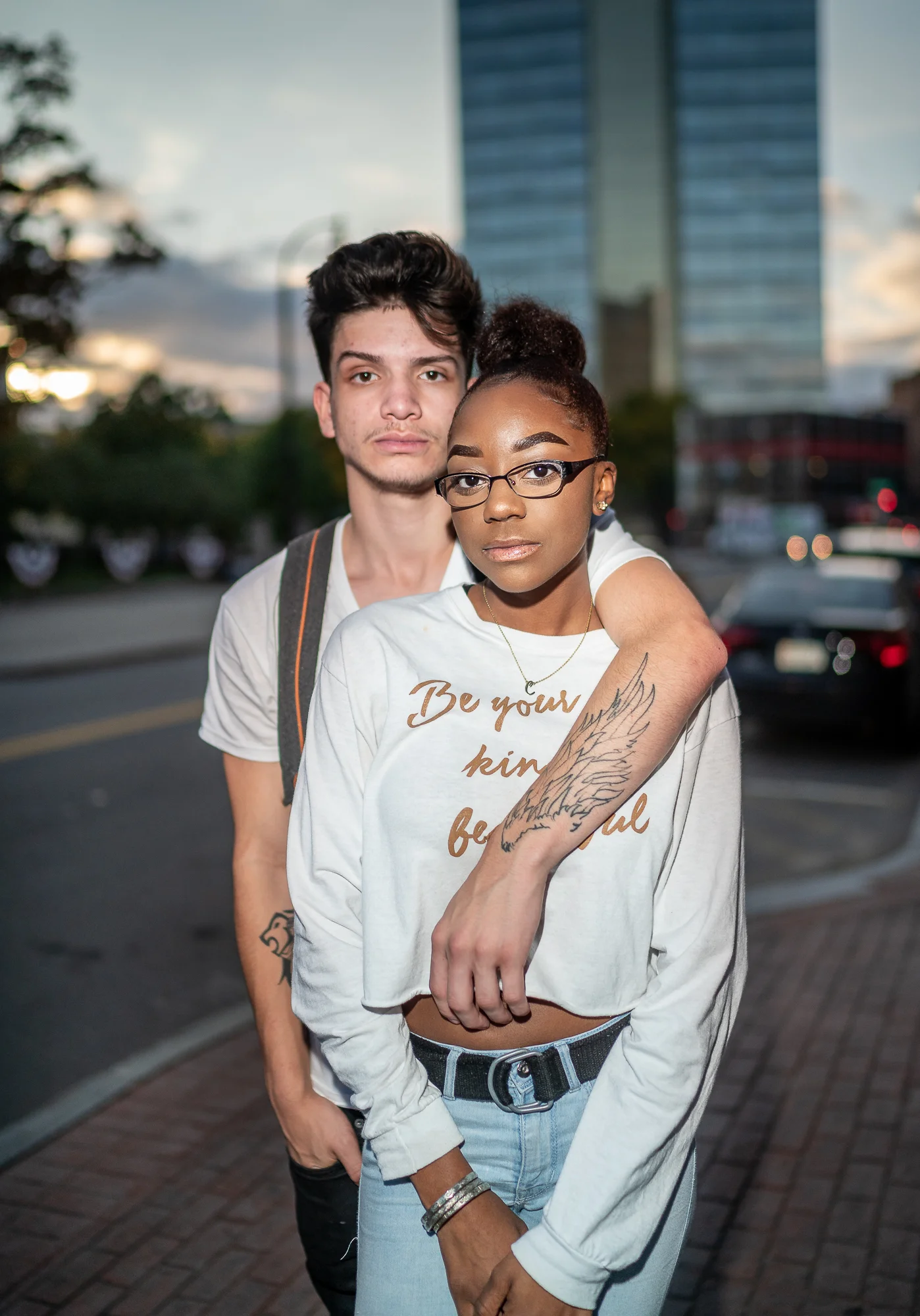 Joel and Ciara, Front Street, October, 2018.
