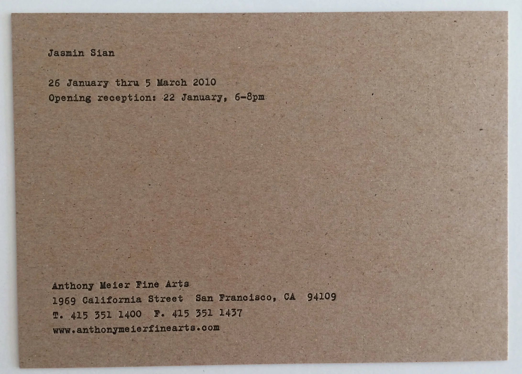 Gallery Announcement 