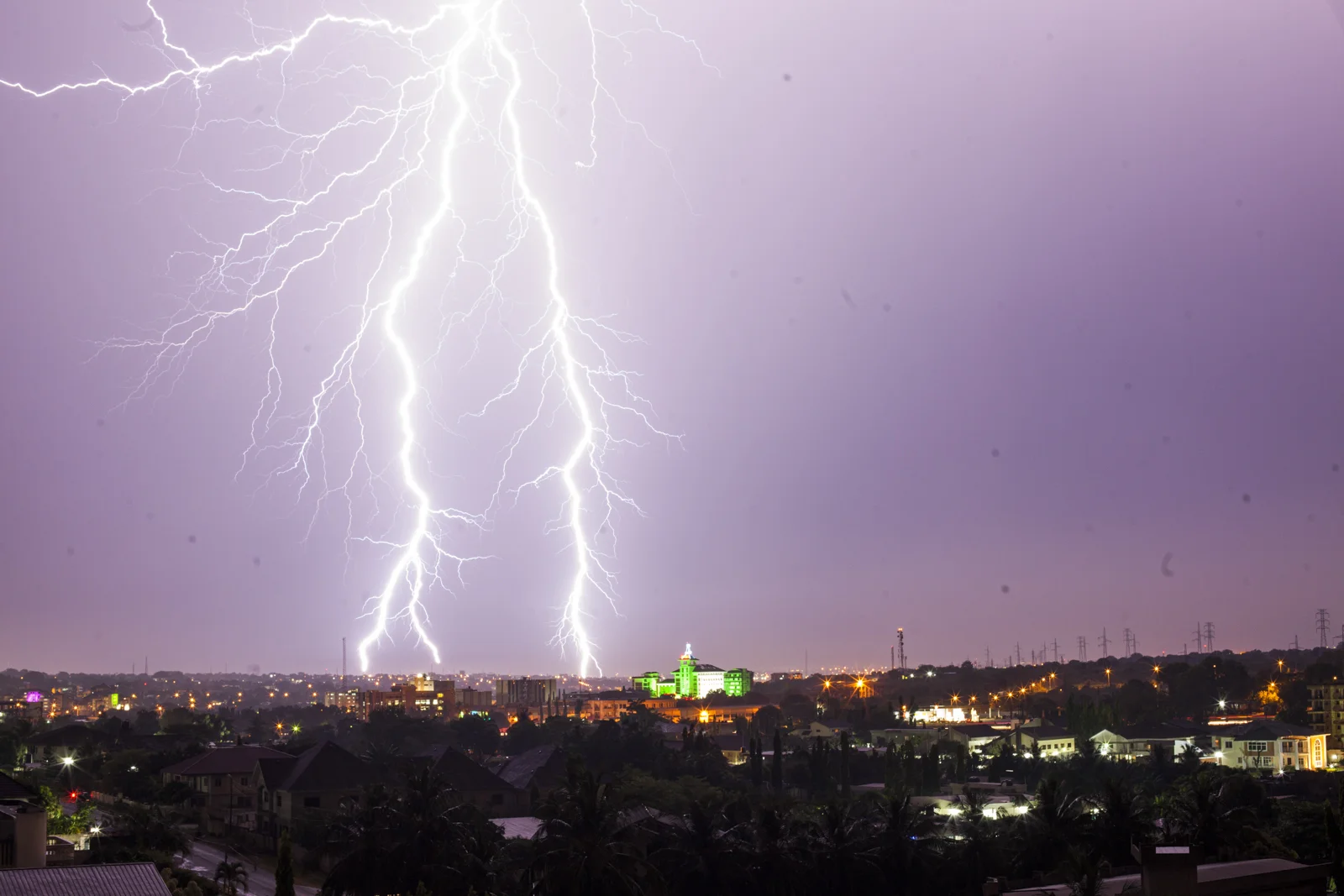 Lighting over Accra, Ghana