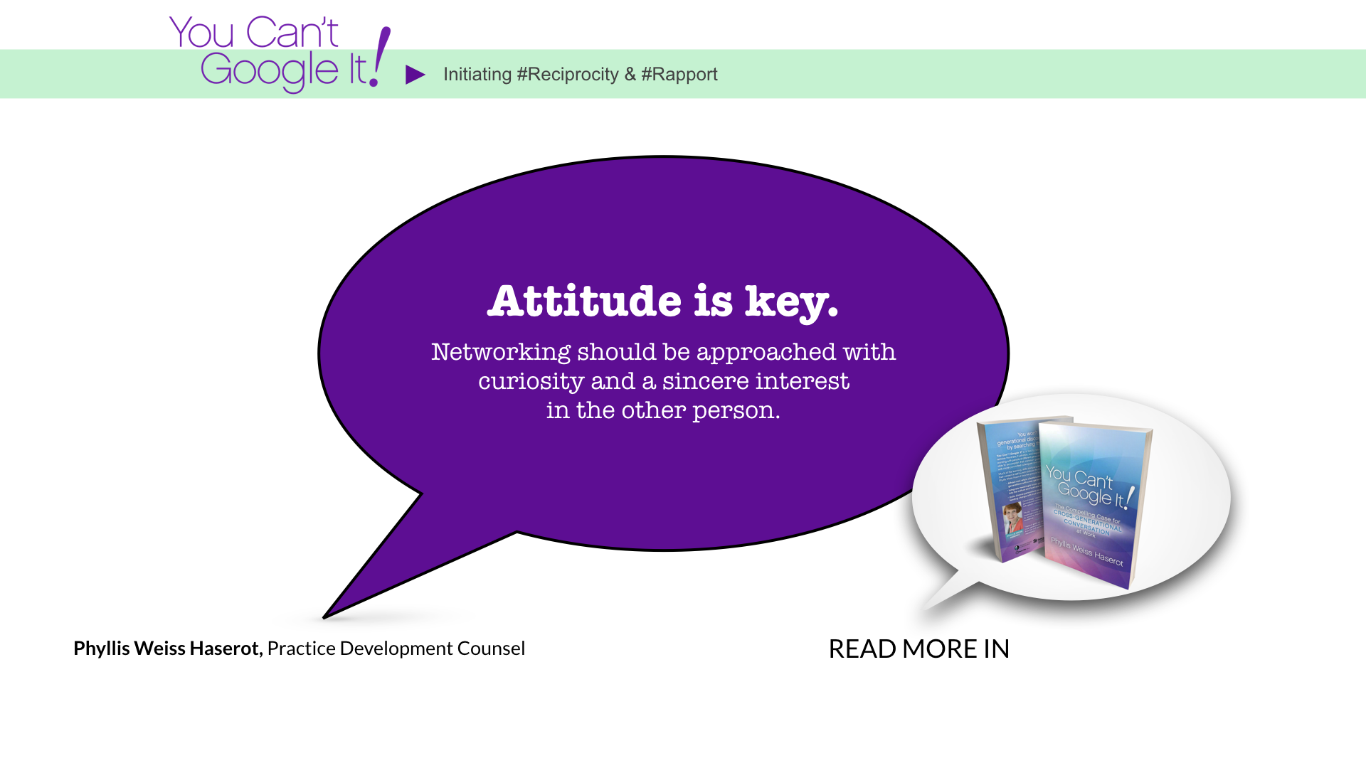 Initiating Reciprocity & Rapport