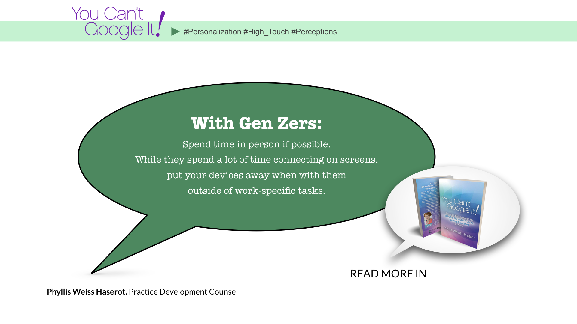 Personalization, High Touch, Perceptions