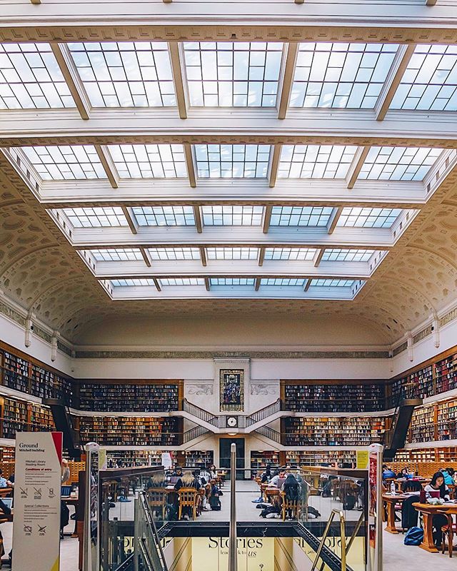 The library lets you borrow the beauty and keep the knowledge 📚📖 Photo of @statelibrarynsw by @paulpayasalad #WHPISpyEmojis