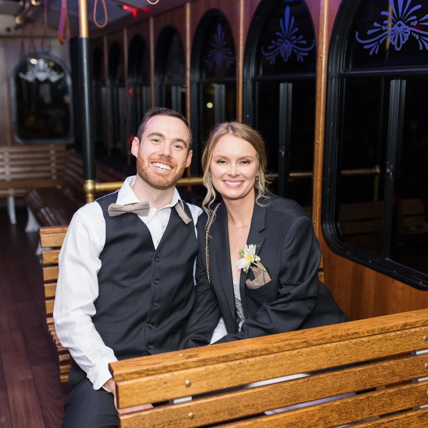 It's Wedding Wednesday and we are so happy to feature Nick and Alison on The Great Raleigh Trolley on their wedding day. 
Thanks for riding! 

Venue @merrimonwynne

Photographer @sarahhinckleyphoto&nbsp;

Planner @thegathering.co

Caterer @beaucateri