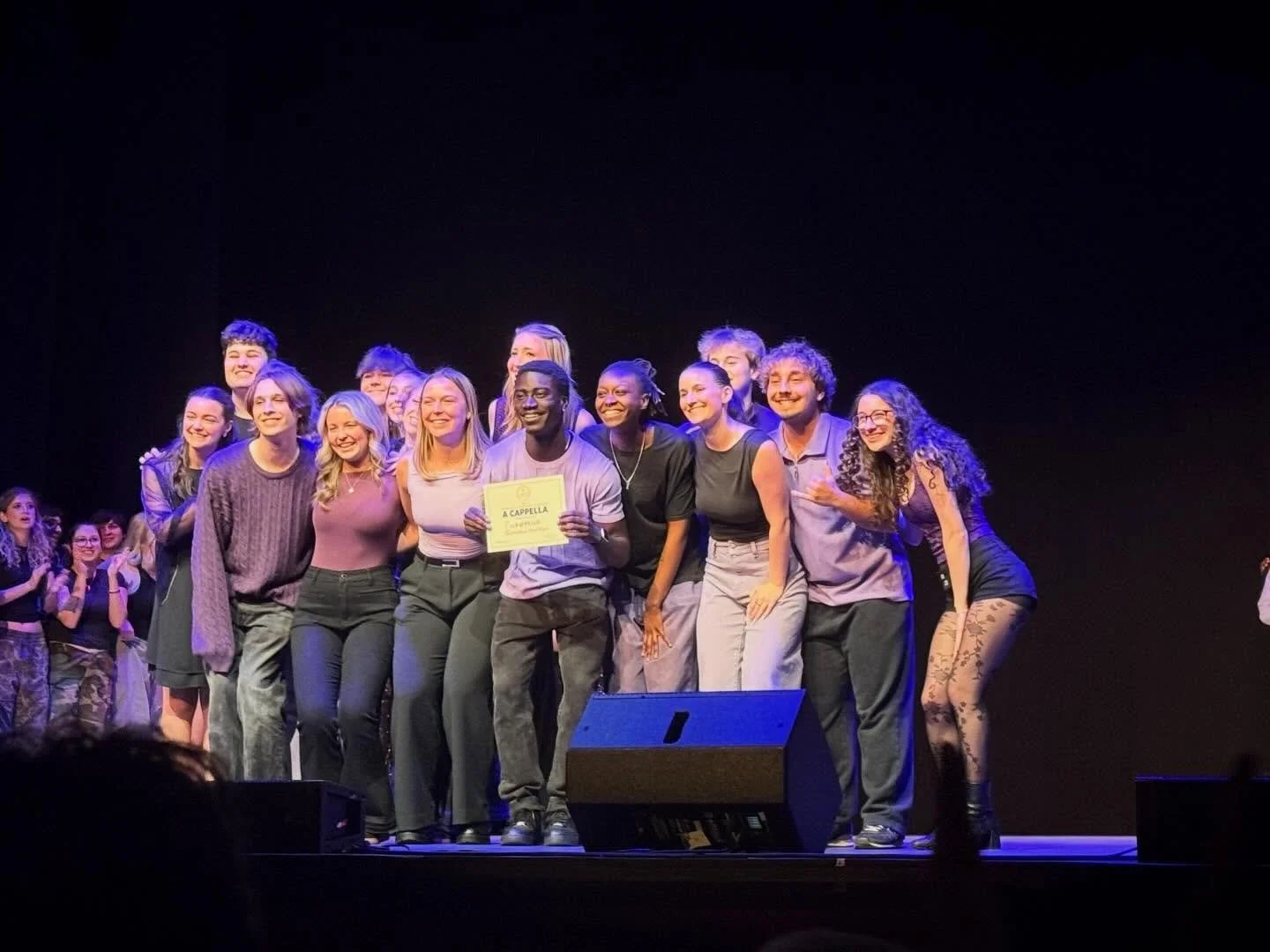 Going home with bronze 🥉

This weekend we placed 3rd at the ICCA South Quarterfinals and also received a special award for Outstanding Choreography!!!!

We are so proud of this accomplishment and all the support we received along the way! To the fri