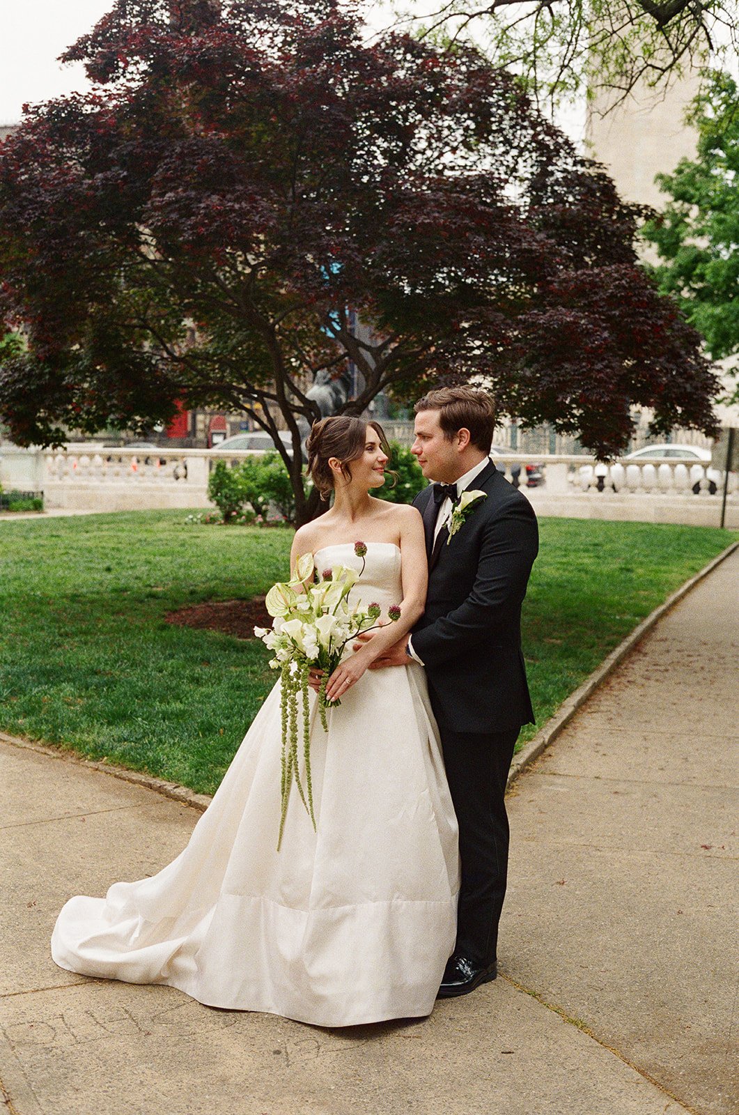 outside of the batlimore engineers club for a wedding
