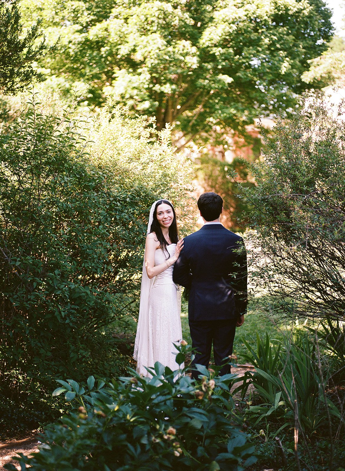uva garden wedding bride and groom