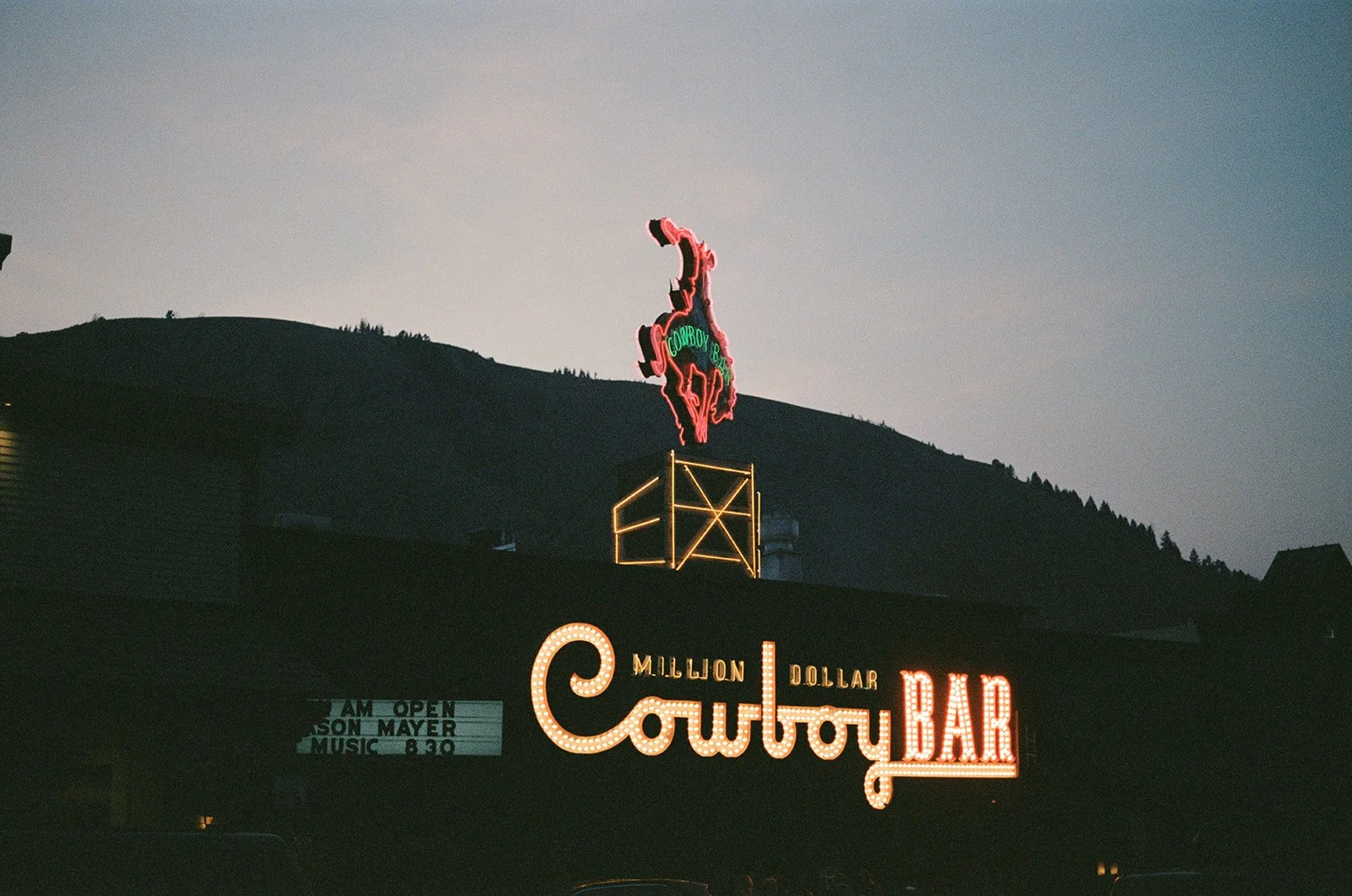 cowboy bar jackson wyoming on film photo