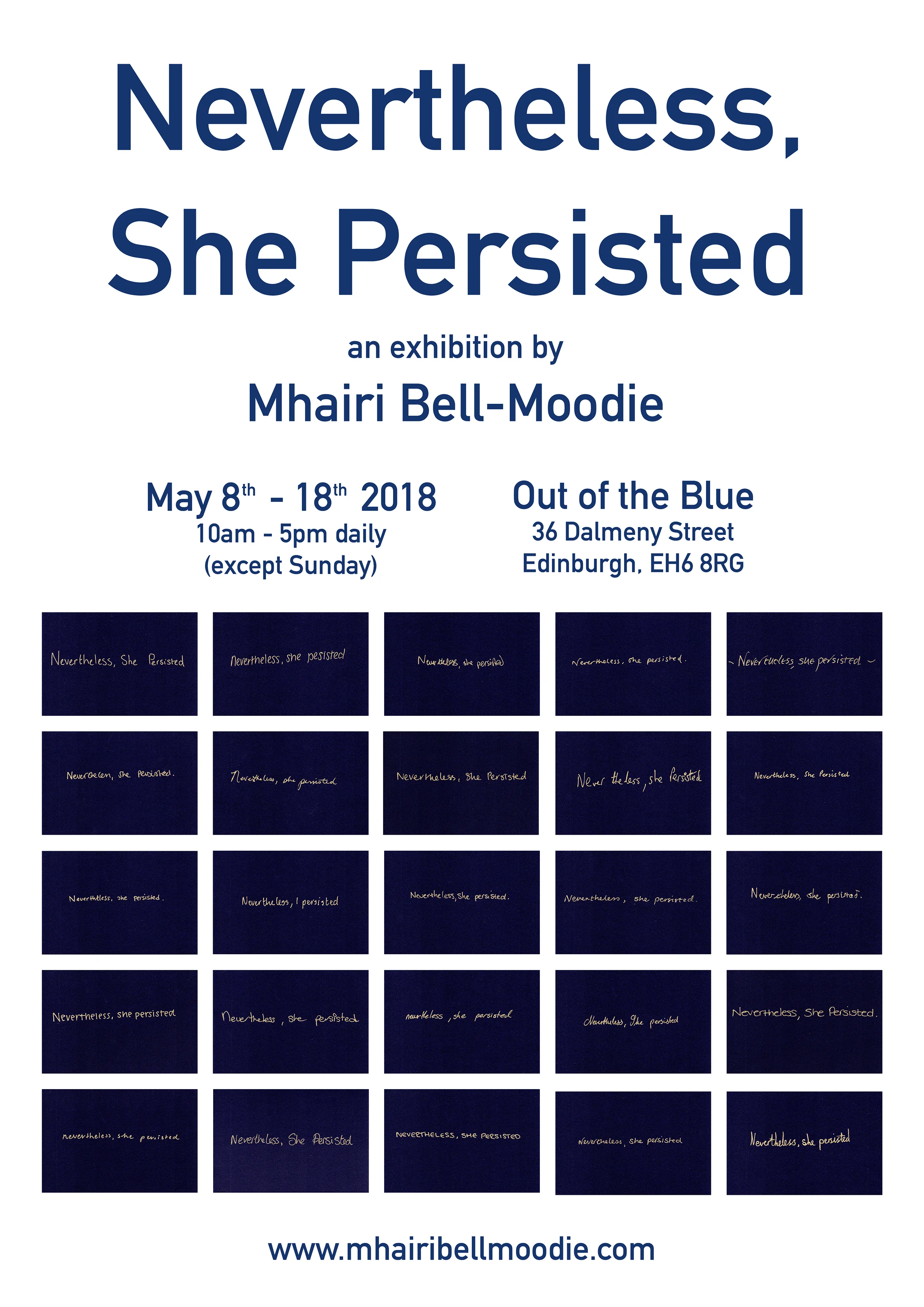 Nevertheless, She Persisted at Out of the Blue, Edinburgh