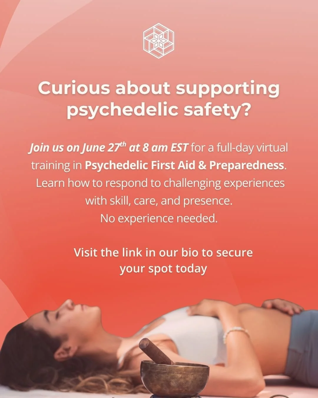 Join us for our Psychedelic First Aid &amp; Preparedness Training

A comprehensive one-day virtual program to help you respond to altered states with awareness and clarity.

📅 June 27
🕗 8AM&ndash;3PM EST
💻 Hosted on our website at
learn.neumacentr