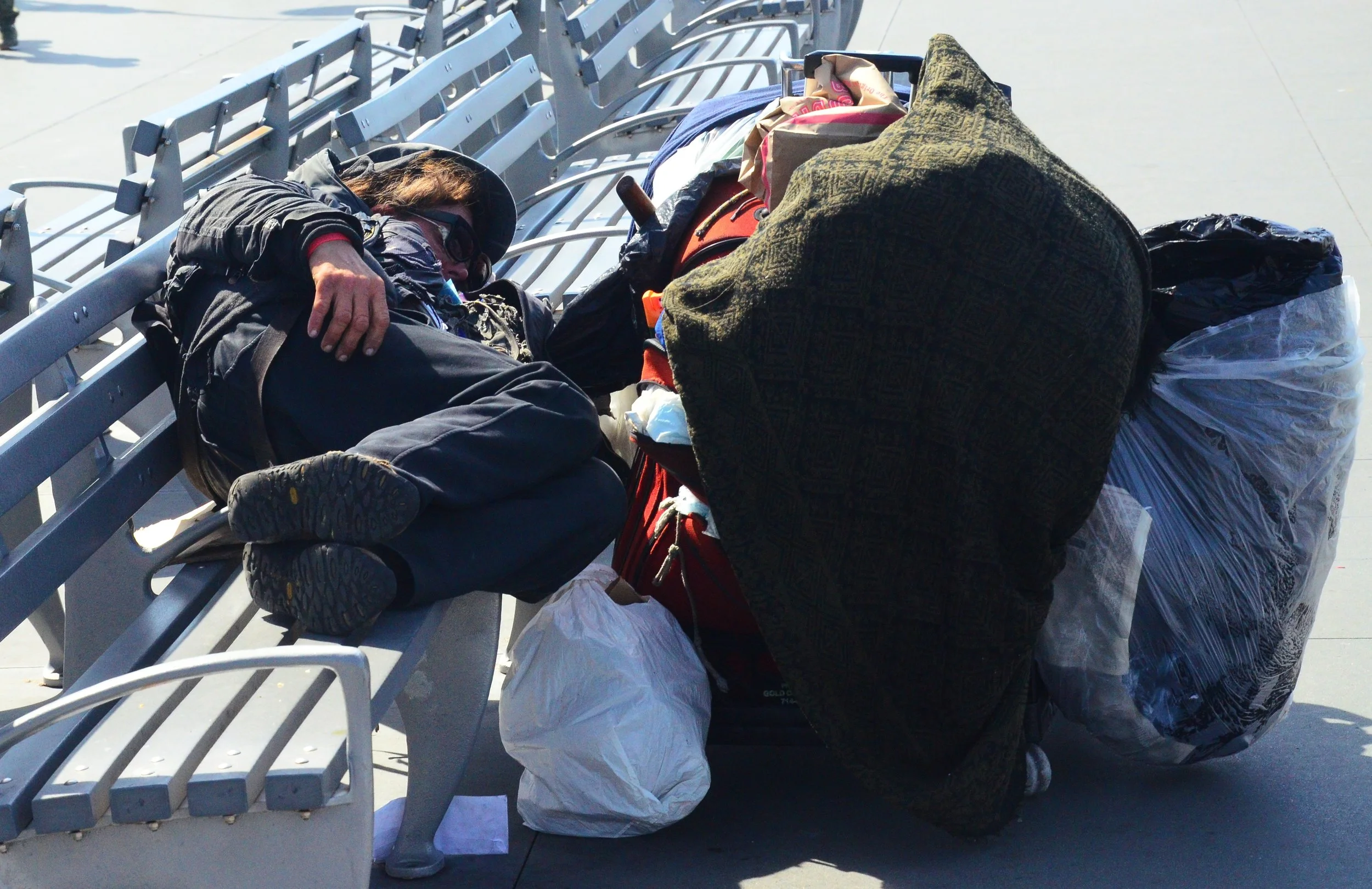   Home is where you find an empty bench-SF  