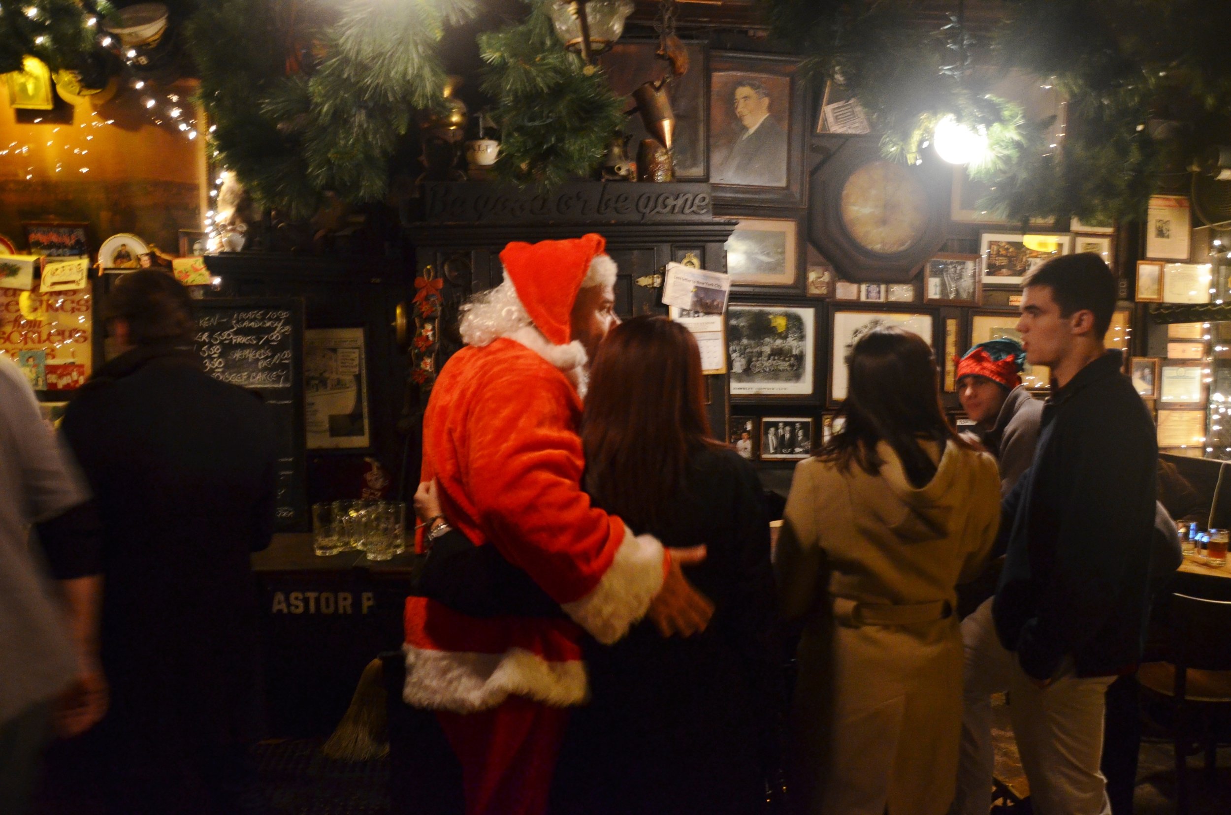   Santa gets Lucky —McSorleys   